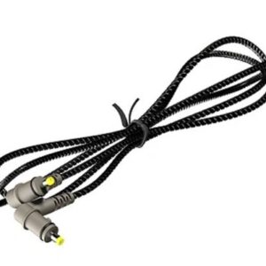 Black audio cable with two connectors on each end.