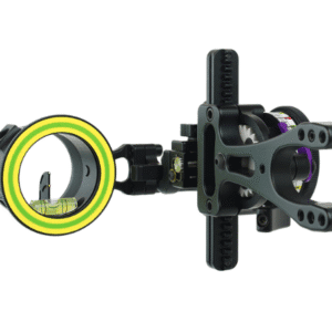 Compound bow sight with adjustment features.